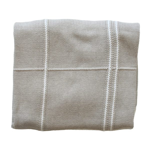 Grid Baby Blanket Latte - Pure Apotheca