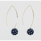 Dalmatia Spotted Navy Blue Earrings