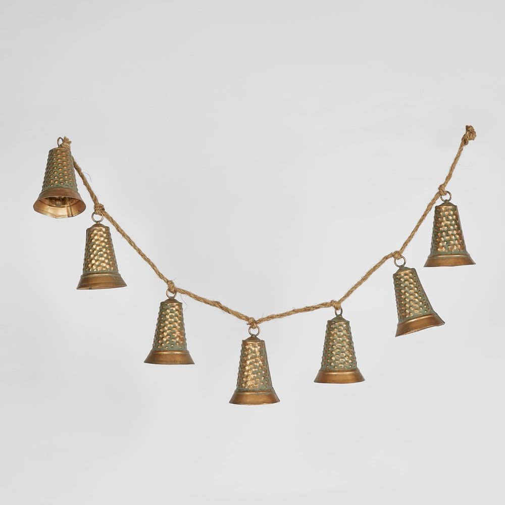 Hanging Bell Garland Bronze - Pure Apotheca