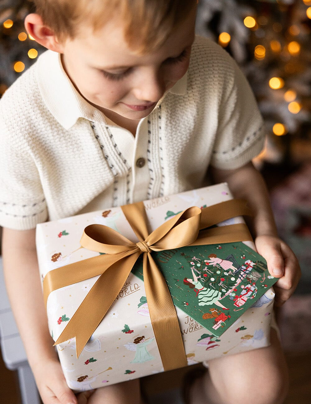 Happy Christmas Tree Decorating Christmas Card - Pure Apotheca