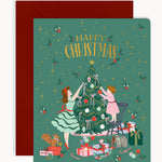 Happy Christmas Tree Decorating Christmas Card - Pure Apotheca