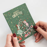 Happy Christmas Tree Decorating Christmas Card - Pure Apotheca