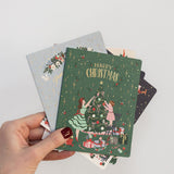 Happy Christmas Tree Decorating Christmas Card - Pure Apotheca