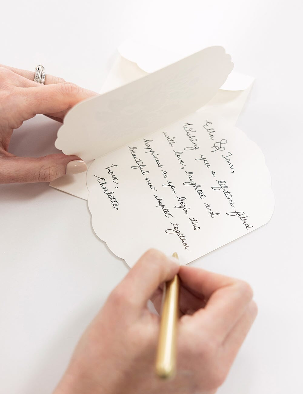 Happy Wedding Day Scallop Card - Pure Apotheca