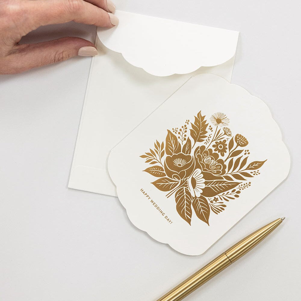 Happy Wedding Day Scallop Card - Pure Apotheca