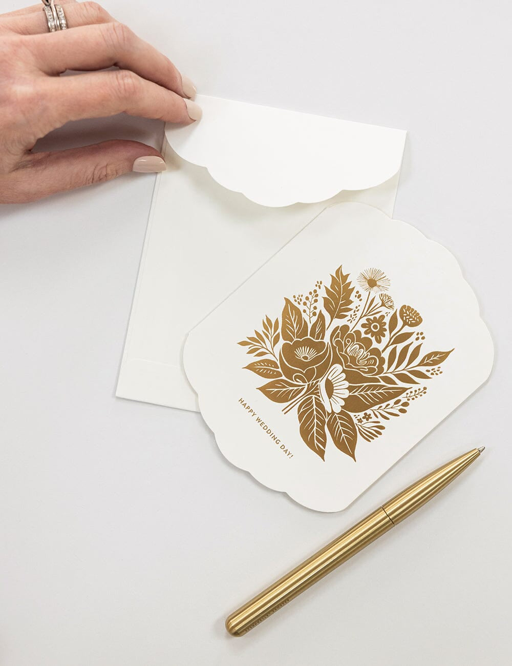 Happy Wedding Day Scallop Card - Pure Apotheca