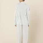 Harlow Bamboo Striped PJ Set Ivory - Pure Apotheca
