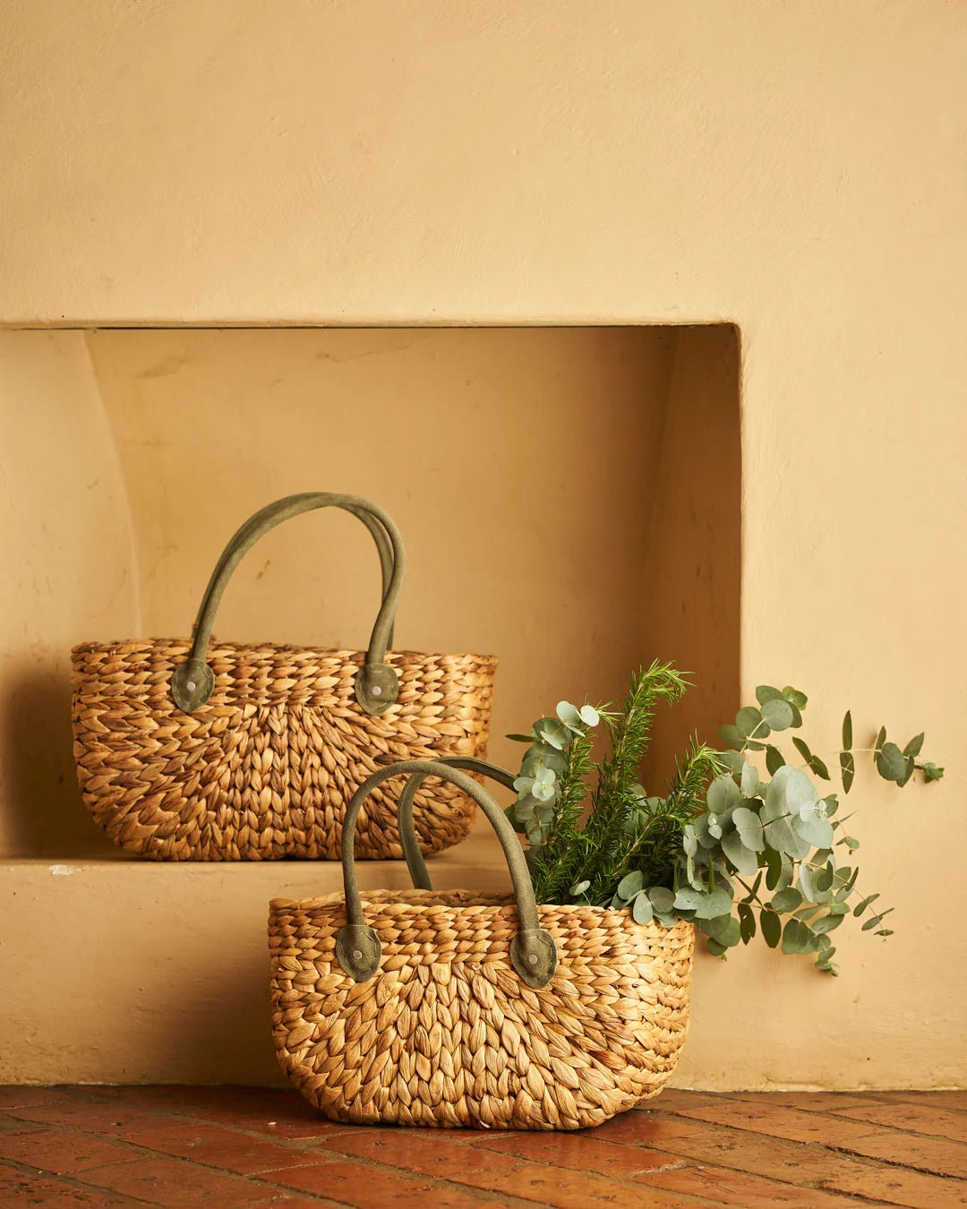 Harvest Basket Suede Forest Green - Pure Apotheca