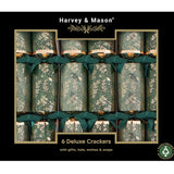 Harvey & Mason Deluxe Green Foliage Christmas Crackers 6pk - Pure Apotheca