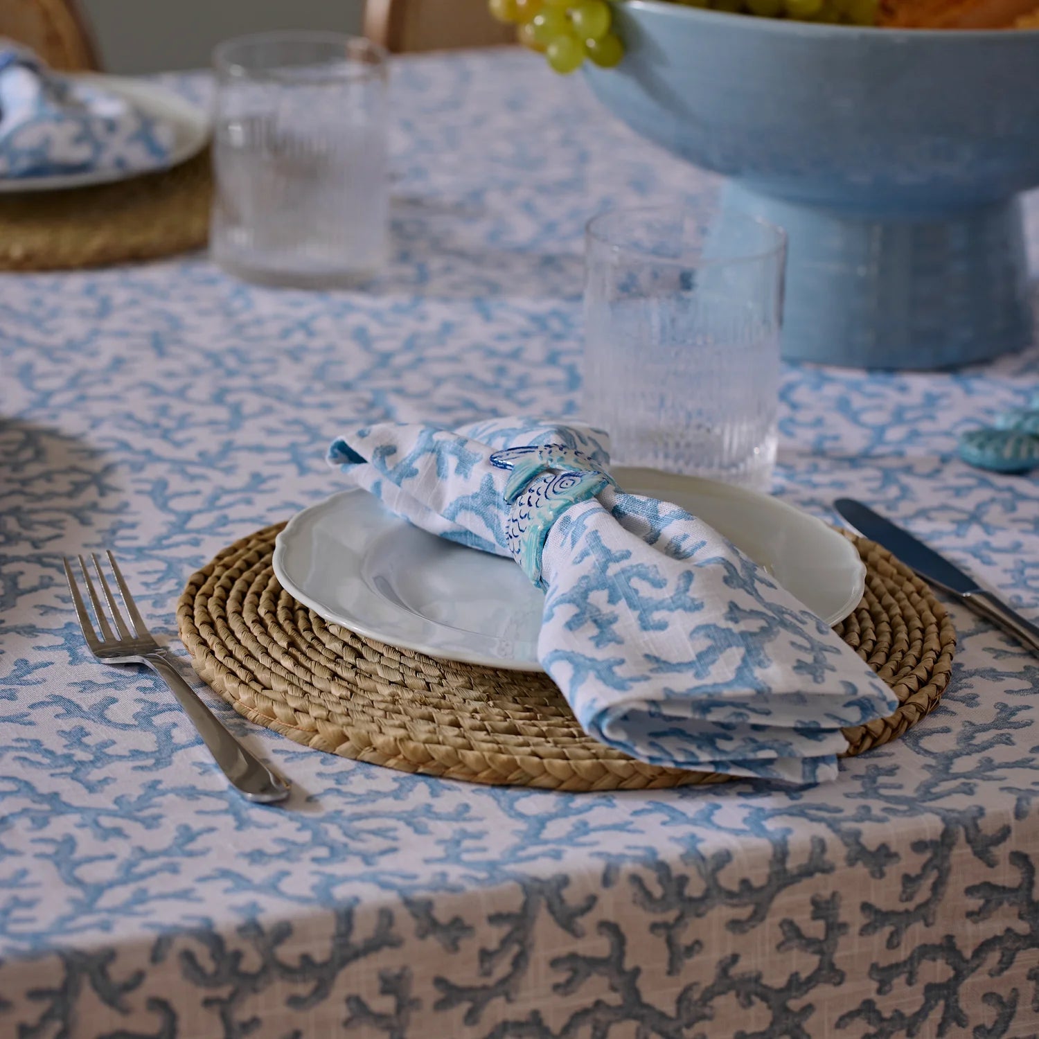 HAYMAN BLUE NAPKIN SET/4 - Pure Apotheca