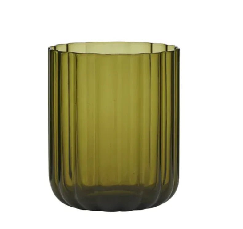 Hazel Glass Tumbler Olive - Pure Apotheca