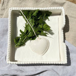 Heart Napkin Holder - White 19x19cm - Pure Apotheca