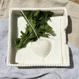 Heart Napkin Holder - White 19x19cm - Pure Apotheca