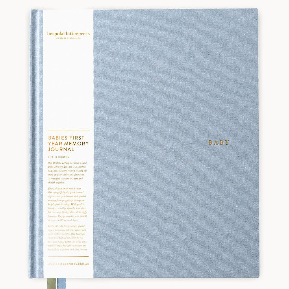 Heirloom Baby’s First Year Memory Journal - Luna Blue - Pure Apotheca