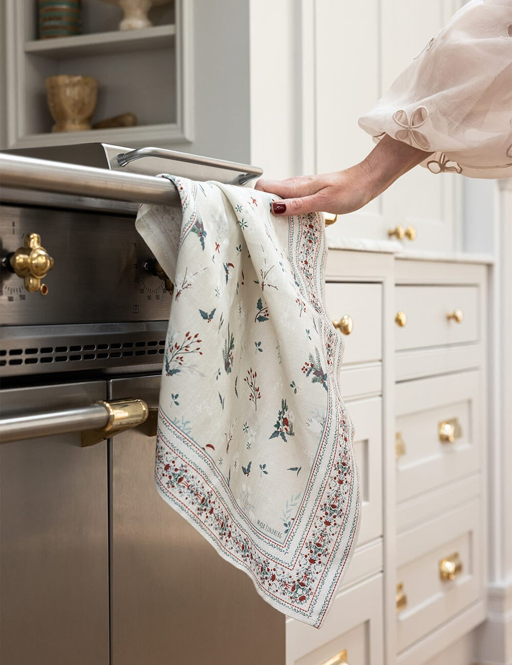 Heirloom Christmas Holly Tea Towel - Pure Apotheca