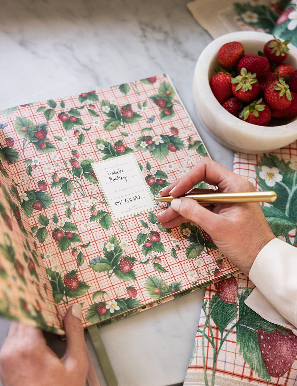 Heirloom Recipe Journal Strawberries - Pure Apotheca