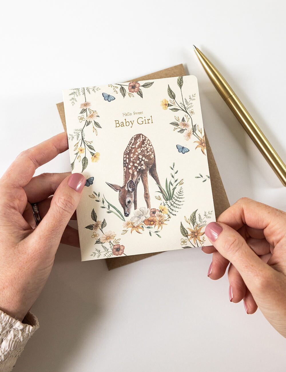 Hello Sweet Baby Girl Greeting Card - Pure Apotheca