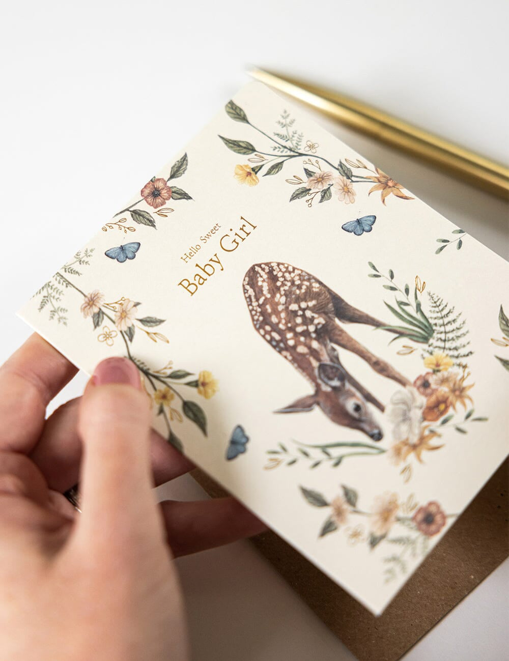 Hello Sweet Baby Girl Greeting Card - Pure Apotheca