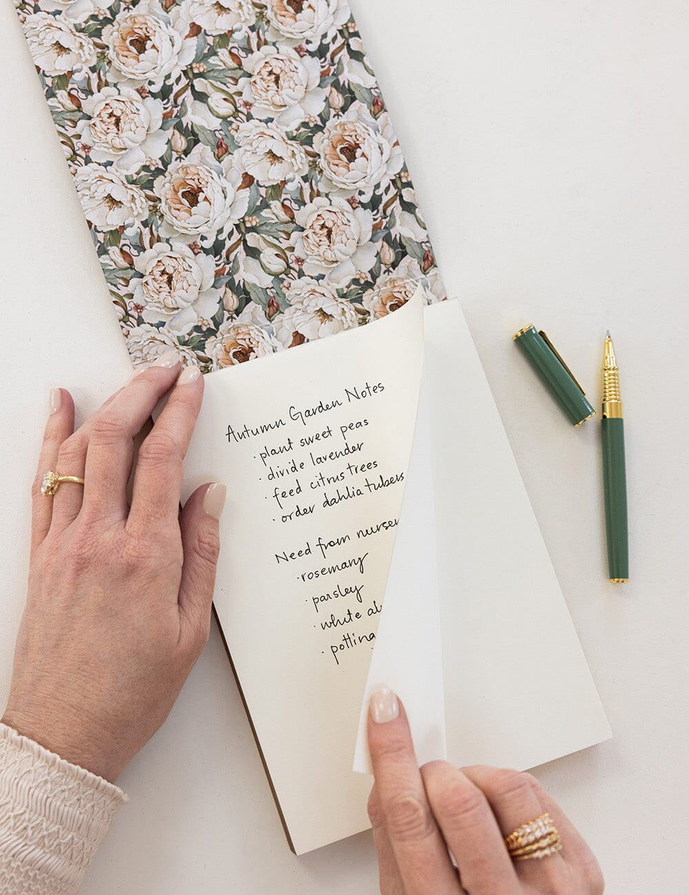 Heritage Roses Notepad Desktop Jotter - Pure Apotheca