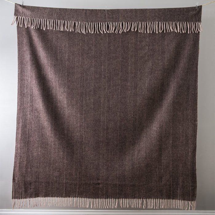 Herringone Muscat 100% Wool Blanket - Pure Apotheca