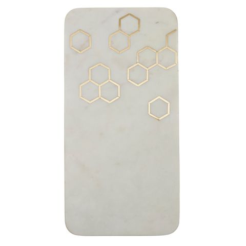 Hive Marble Inlay Serving Board 20x40cm - Pure Apotheca