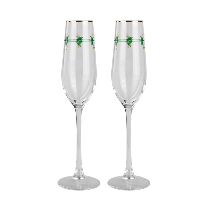 Holly Flute Glass Set/2 - Pure Apotheca