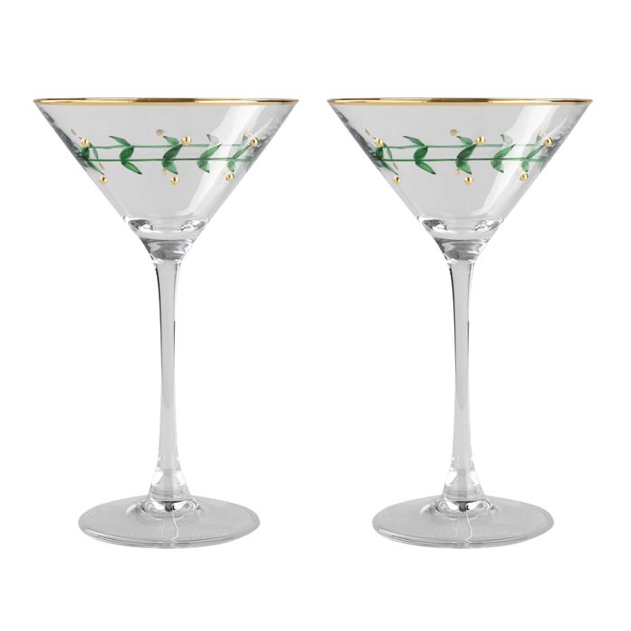 Holly Martini Glass Set/2 - Pure Apotheca