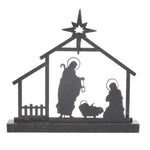 Holy Family Black Iron Silhouette 35x35cm - Pure Apotheca
