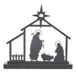 Holy Family Black Iron Silhouette 35x35cm - Pure Apotheca