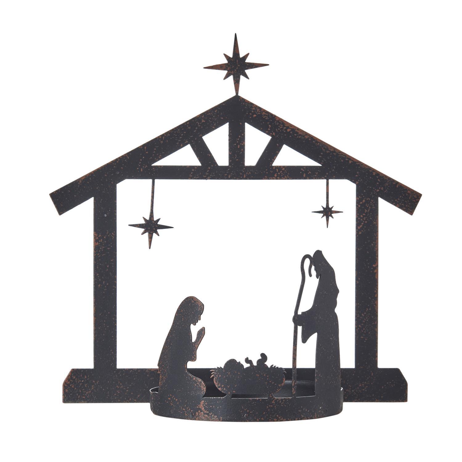 Holy Family Nativity Candle Holder 19cm - Pure Apotheca