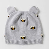 Honey Bee Knit Beanie Grey - Pure Apotheca