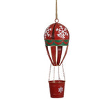 Hot Air Balloon Deco Metal 25x60cm Red - Pure Apotheca