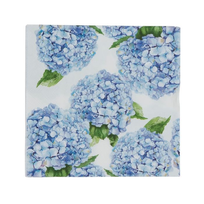 Hydrangea 20pck 3 Ply 33cm Napkin Blue - Pure Apotheca