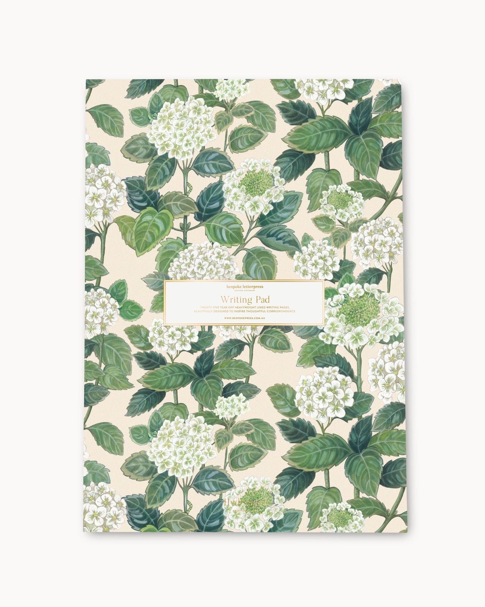 Hydrangea A4 Lined Writing Pad - Pure Apotheca