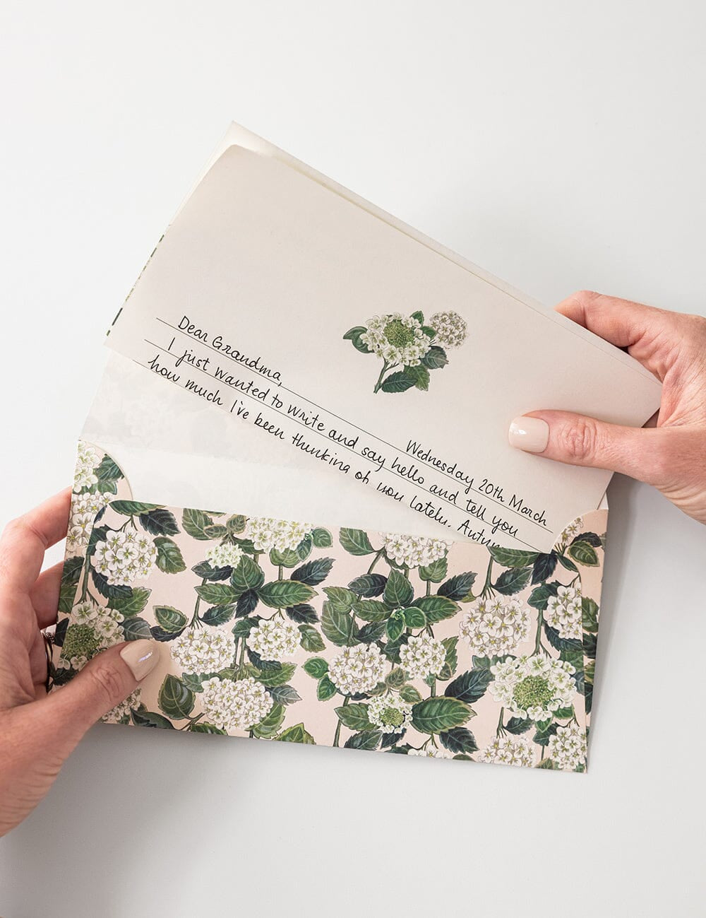Hydrangea A4 Lined Writing Pad - Pure Apotheca