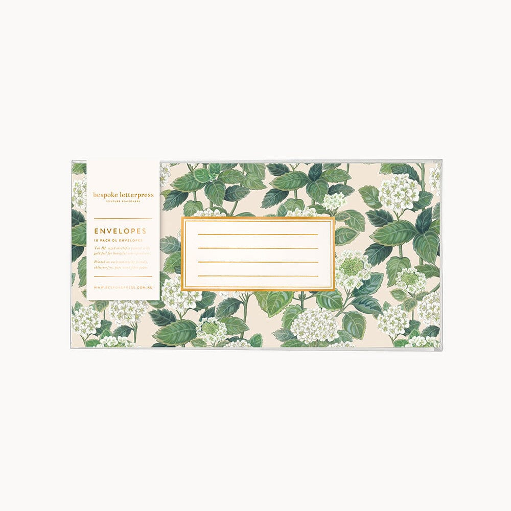 Hydrangea DL Envelopes 10pk - Pure Apotheca