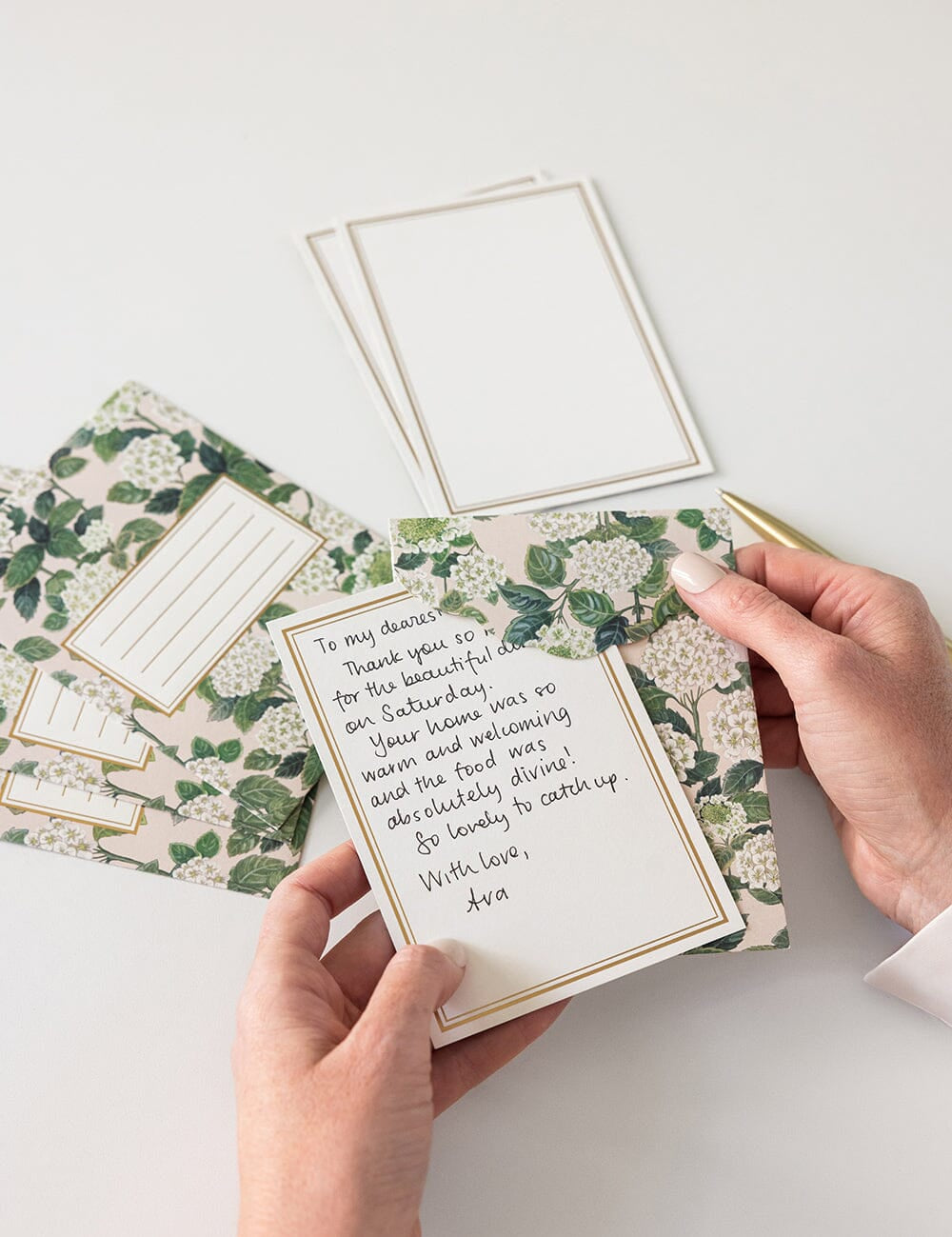Hydrangea Notecard Set 4pk - Pure Apotheca