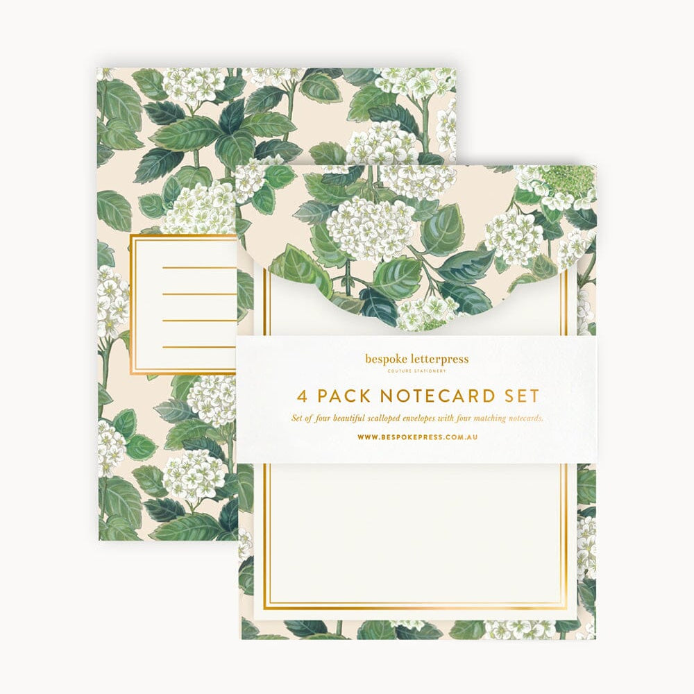 Hydrangea Notecard Set 4pk - Pure Apotheca