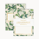 Hydrangea Notecard Set 4pk - Pure Apotheca