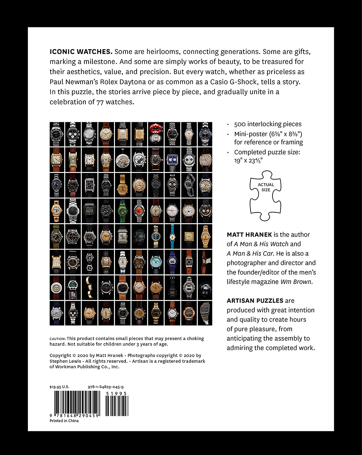 Iconic Watches 500-Piece Puzzle - Pure Apotheca