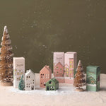 Incense Cone Holiday Pink Ceramic Townhouse with 20 Incense Cones - Persimmon Chestnut - Pure Apotheca