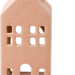 Incense Cone Holiday Pink Ceramic Townhouse with 20 Incense Cones - Persimmon Chestnut - Pure Apotheca