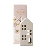 Incense Cone Holiday White Ceramic House Teakwood Tobacco - Pure Apotheca