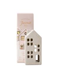 Incense Cone Holiday White Ceramic House Teakwood Tobacco - Pure Apotheca