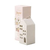 Incense Cone Holiday White Ceramic House Teakwood Tobacco - Pure Apotheca