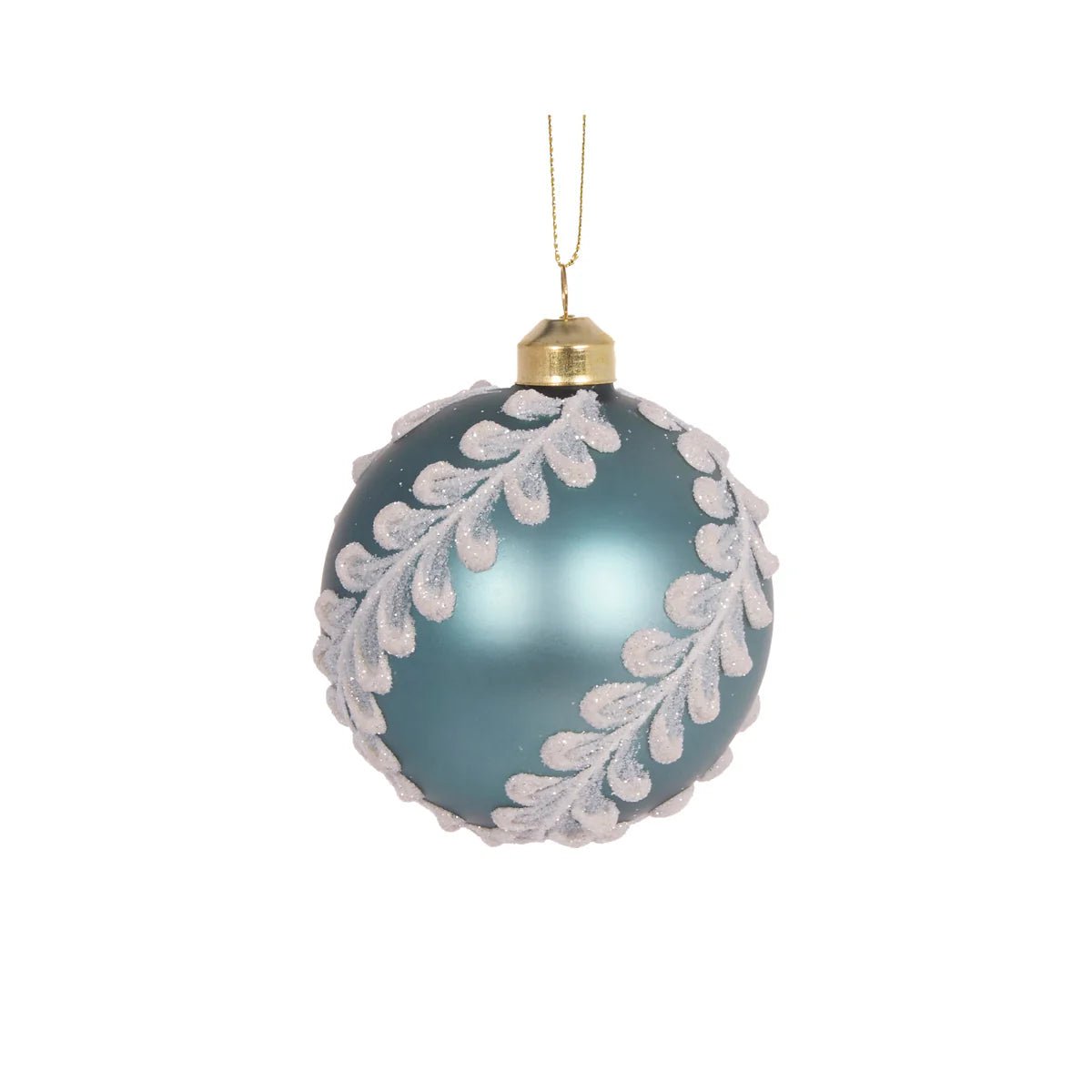 INTRICATE FROSTED BLUE FERN BAUBLE - Pure Apotheca