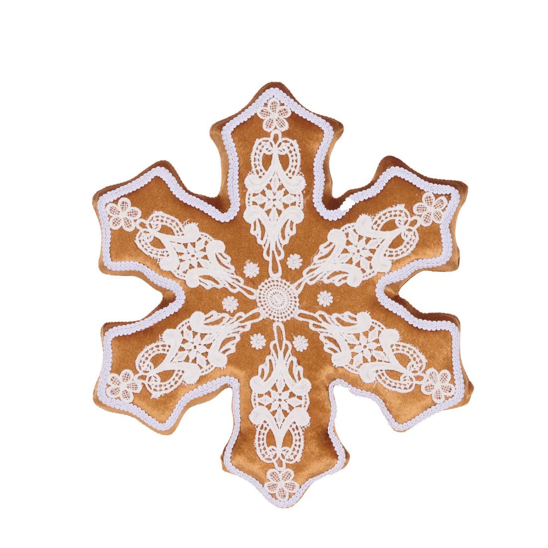 INTRICATE LACE GINGERBREAD SNOWFLAKE ORNAMENT - Pure Apotheca
