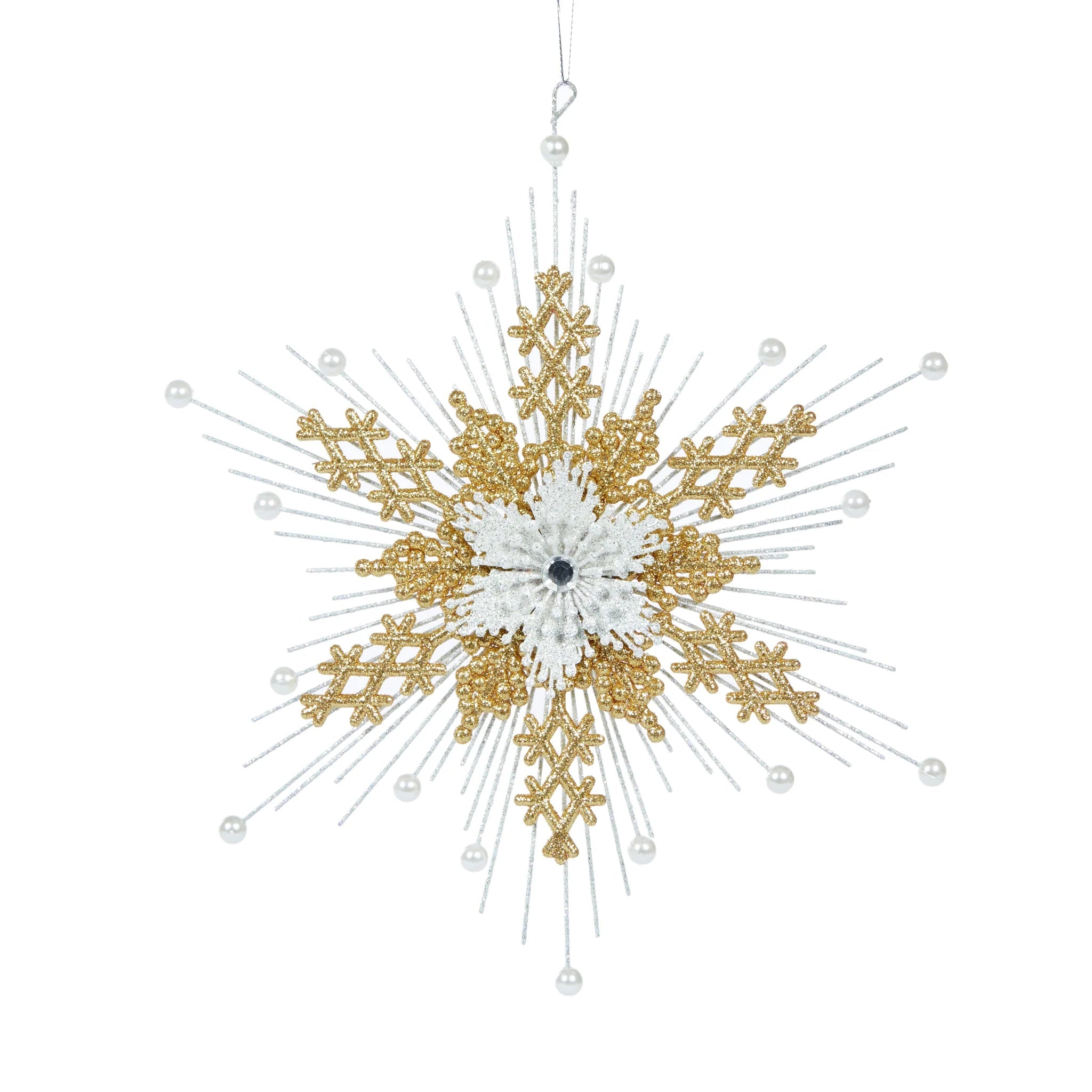 INTRICATE SNOWFLAKE GOLD AND WHITE - Pure Apotheca