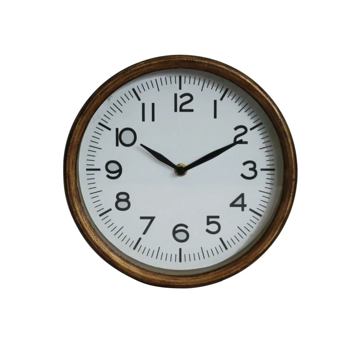 Iron Clock in Antique Brass Finish - Pure Apotheca