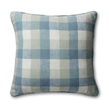 Isaac Blue/Seafoam Check Cushion 50cm - Pure Apotheca